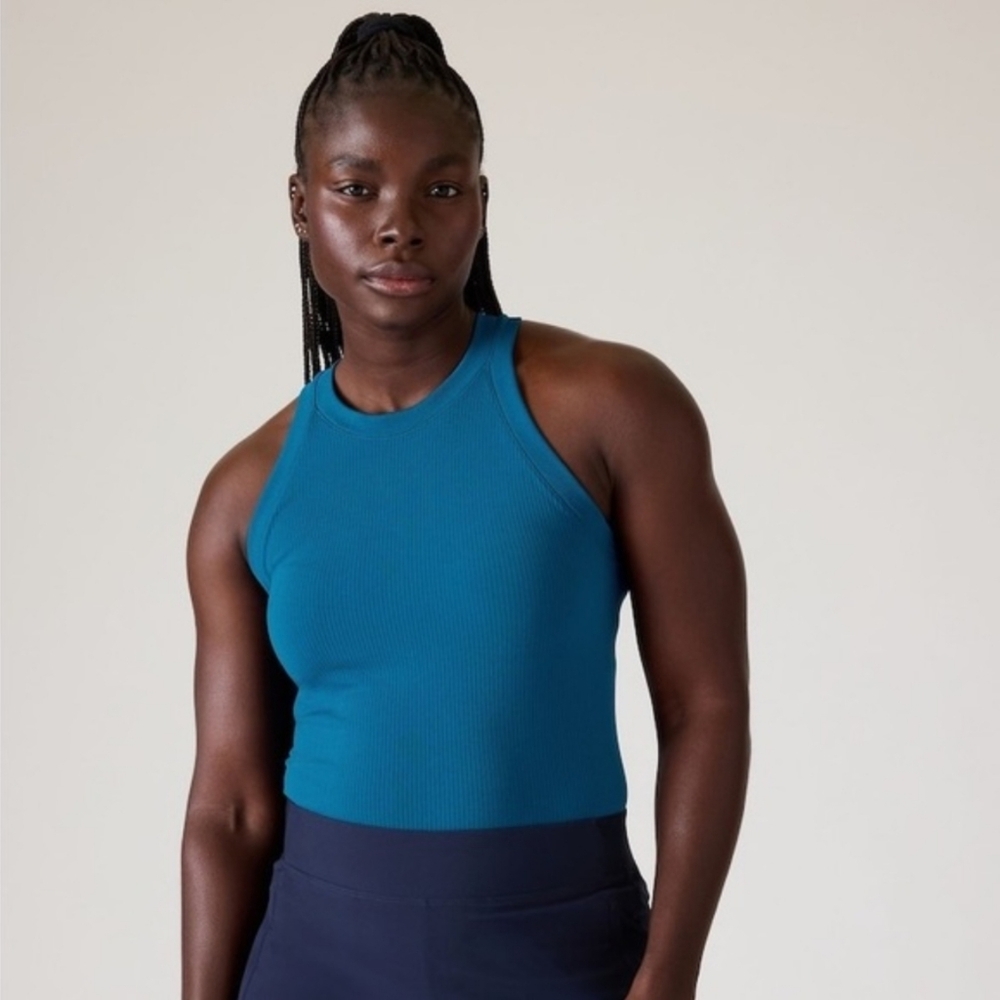 Athleta Renew Racerback Tank Skylark Blue Size M